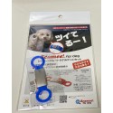 Scamee!for dog シール５枚&シリコーンプレートタグセット　青／Mサイズ（中型犬用）