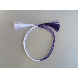 ゴム房No.5 紫白B 振分 30cm 100本入（小）　★メーカー直送(1150003)