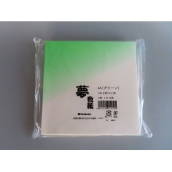 敷紙 夢敷紙 4寸(120×120mm) グリーン 100枚入　　★メーカー直送(193404)
