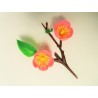 造花　桃の花 50入×4 DS-15 幅60×高さ87(mm)　飾り　料理　オードブル　お祝い　盛り付け　ひな祭り　プラスチック　★メーカー直送★　