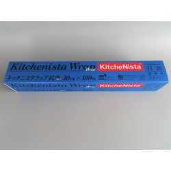 ラップ キッチニスタラップ 抗菌 外刃タイプ ブルー 30cm×100m 食品 厨房 調理 保存 飲食店 スーパー 業務用　★メーカー直送★