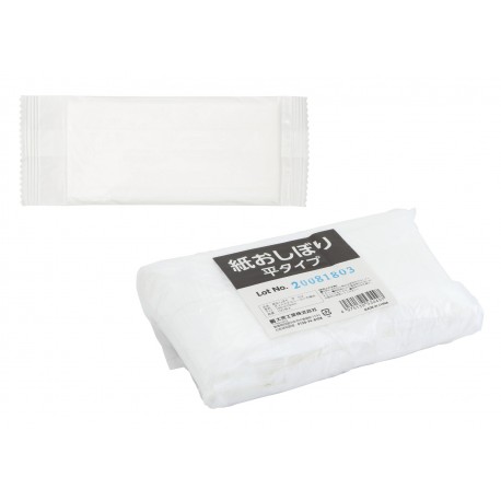 紙おしぼり［平］100本入(整列包装)  180×210mm 1ケース2000本 S-2　★メーカー直送(202159)