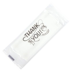 紙おしぼり プチフレッシュ［平］ THANK YOU!  185×220mm 1ケース2500本  PP-6 　★メーカー直送(371458)