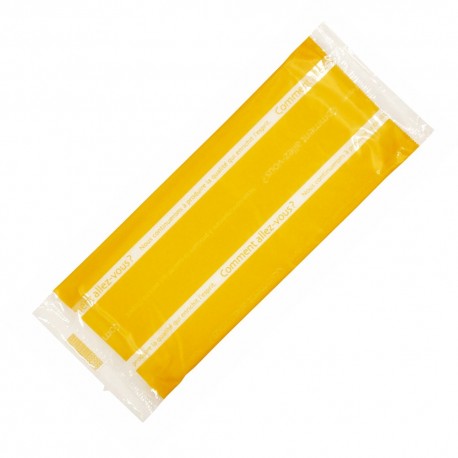 紙おしぼり プチフレッシュ ［平］ビアンオレンジ 185×220mm 1ケース2500本 PP-4　★メーカー直送(341456)