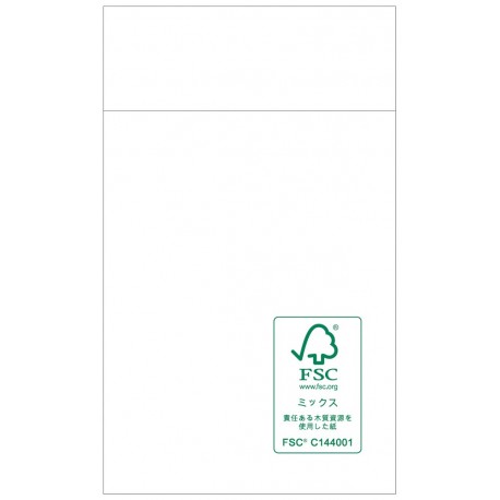 FSCミックスクレジット 六つ折ナプキン 250×250ｍｍ 100入 ポリ入 　★メーカー直送(31099)