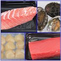 【青森海】海鮮セット・マグロ150g・トロ150g・あわび3個・ホタテ4個。　