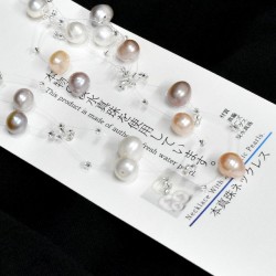 【本真珠ネックレス】３連シースルーネックレス（マルチ）