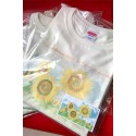 「津南のひまわり畑Ｔシャツ」色鉛筆の風合いそのままなナチュラルテイスト（白）レディースM 　2,686円(税抜)