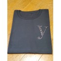 YEG　ラインストーンTシャツ　ブラック　　Mサイズ　（ラインストーン・ブラック）