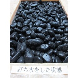 最高グレード・彩光黒玉砂利　8分　20ｋｇ　庭　お洒落　　送料無料